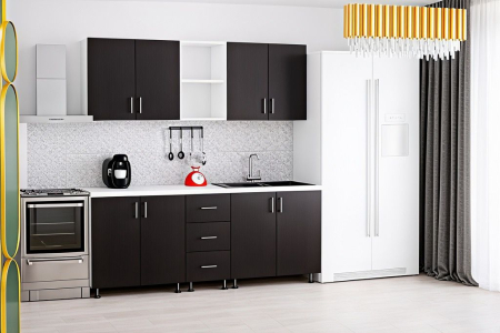 Bucatarie Mona, 200 cm L, Wenge, Pal 18 mm [2]