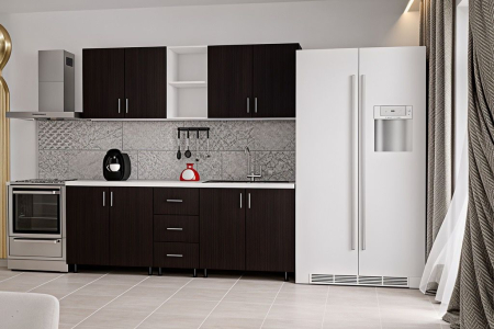 Bucatarie Mona, 200 cm L, Wenge, Pal 18 mm [4]