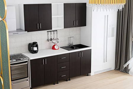 Bucatarie Mona, 200 cm L, Wenge, Pal 18 mm [3]