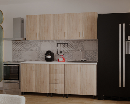 Bucatarie Ritta, 200 cm L, Sonoma, Pal 18 mm [3]