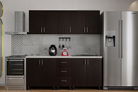 Bucatarie Ritta, 200 cm L, Wenge, Pal 18 mm