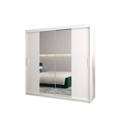 Dressing Alex, 120x60x200cm, cu oglinda, Alb, Pal 18 mm [1]