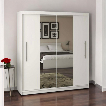 TOATE DRESSINGURILE - Dressing Alex, 140x60x200cm, cu oglinda, Alb, Pal 18 mm