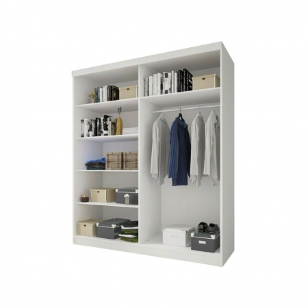 Dressing Alex, 140x60x200cm, cu oglinda, Alb-Sonoma, Pal 18 mm [4]