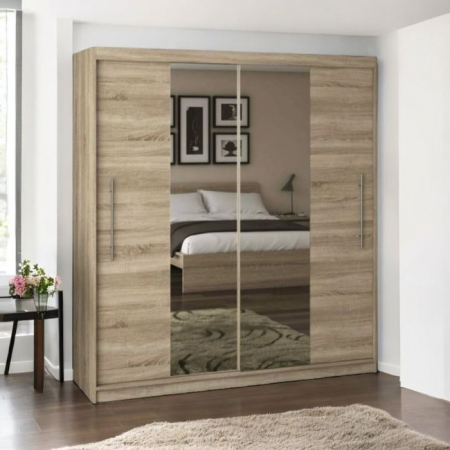TOATE DRESSINGURILE - Dressing Alex, 140x60x200cm, cu oglinda, Sonoma, Pal 18 mm