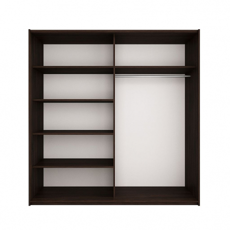 Dressing Alex, 160x60x200cm, cu oglinda, Wenge, Pal 18 mm [2]
