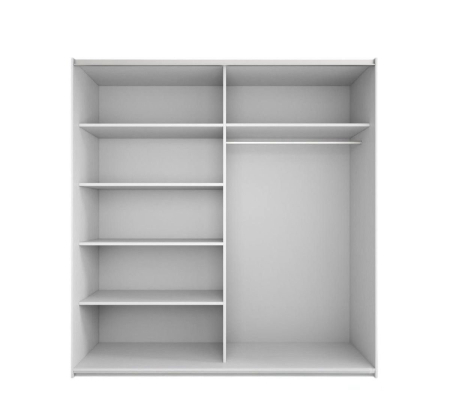 Dressing Alex, 160x60x200cm, cu oglinda, Alb-Sonoma, Pal 18 mm [4]