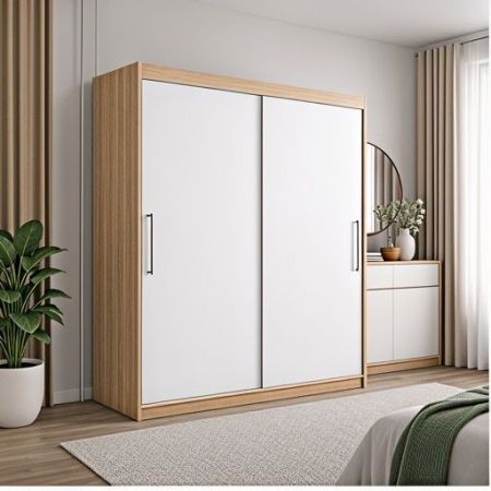 Dressing Alex,160x60x200cm, Sonoma-Alb, Pal 18 mm