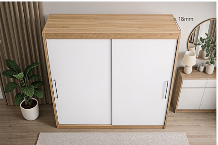 Dressing Alex,180x60x200 cm, Sonoma & Alb, Pal 18 mm [2]