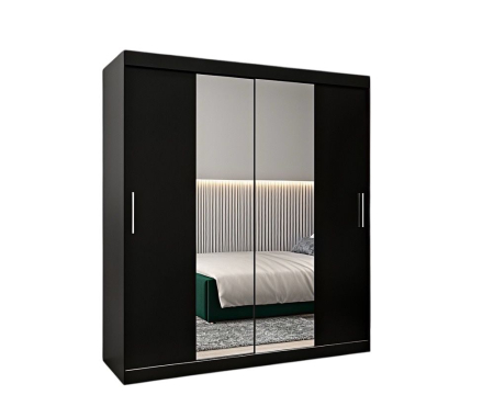 Dressing Alex, 180x60x200cm, cu oglinda, Wenge, Pal 18 mm [1]