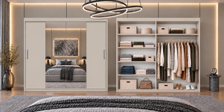 Dressing Alex, 200x60x200cm, cu oglinda, Casmir, Pal 18 mm [4]
