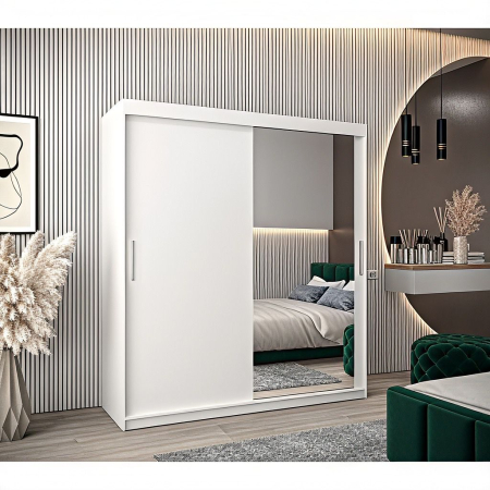 DRESSINGURI - Dressing Ana, 160x60x200cm, cu oglinda, Alb, Pal 18 mm