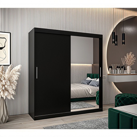 Dressing Ana, 160x60x200cm, cu oglinda, Wenge, Pal 18 mm