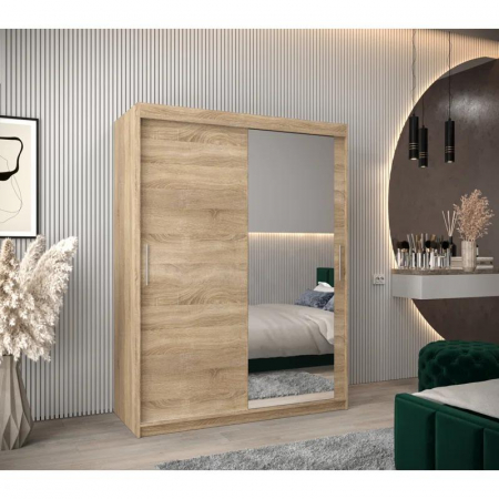 DRESSINGURI - Dressing Ana, 160x60x200cm, cu oglinda, Sonoma, Pal 18 mm