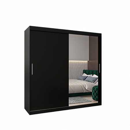 Dressing Ana, 180x60x200cm, cu oglinda, Wenge, Pal 18 mm [3]