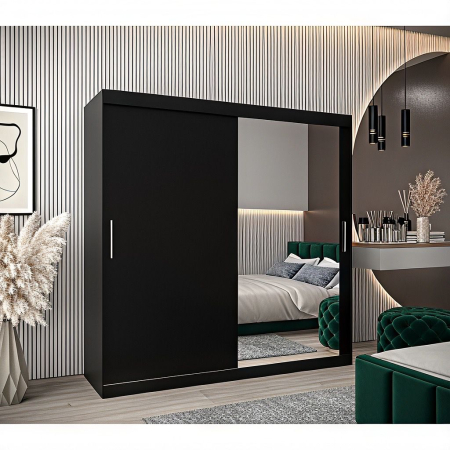 Dressing Ana, 180x60x200cm, cu oglinda, Wenge, Pal 18 mm