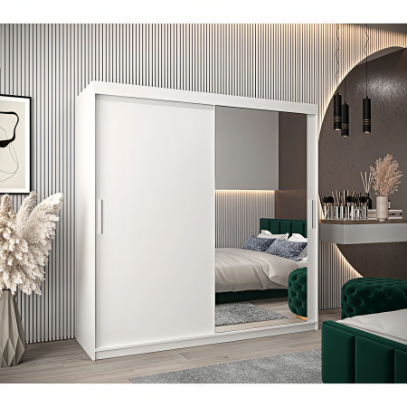 DRESSINGURI - Dressing Ana, 180x60x200cm, cu oglinda, Alb, Pal 18 mm