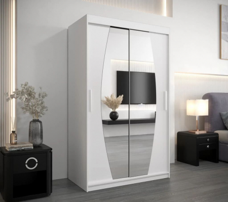 TOATE DRESSINGURILE - Dressing Cami, 120x60x200cm, cu oglinda, Alb, Pal 18 mm