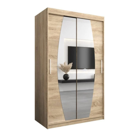 Dressing Cami, 120x60x200cm, cu oglinda, Sonoma, Pal 18 mm [1]