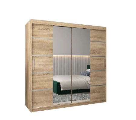 Dressing Marissa, 160x60x200cm, cu oglinda, Sonoma, Pal 18 mm [1]