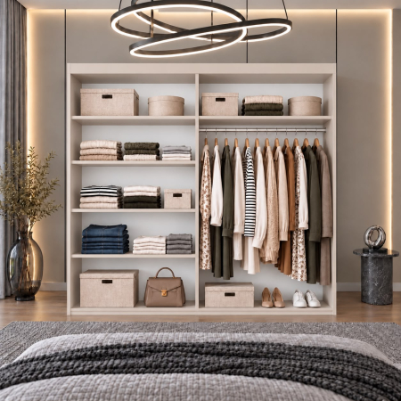 Dressing Marissa, 200x60x200cm, cu oglinda, Casmir, Pal 18 mm [3]