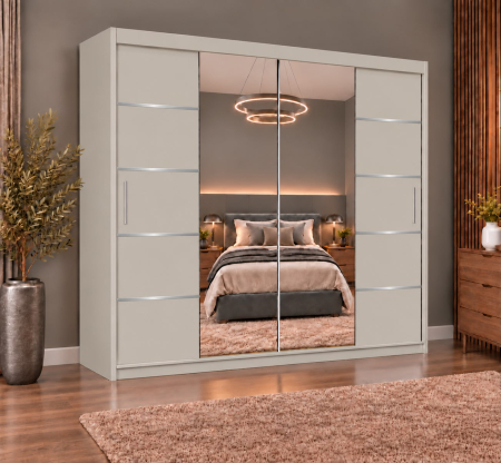 Dressing Marissa, 200x60x200cm, cu oglinda, Casmir, Pal 18 mm