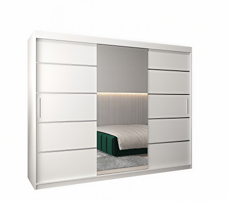 Dressing Marissa, 250x60x200cm, Argintiu, Alb, Pal 18 mm [2]