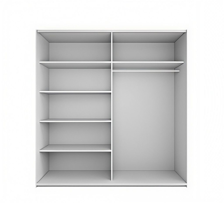 Dressing Sebastian, 140x60x200cm, cu oglinda, Alb, Pal 18 mm [4]