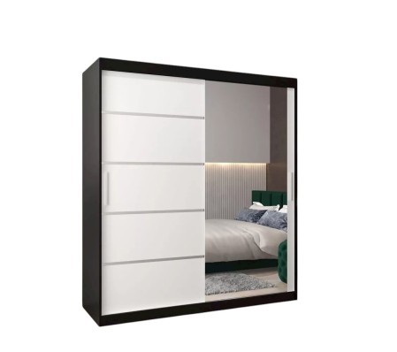 Dressing Sebastian, 180x60x200cm, cu oglinda, Wenge, Pal 18 mm [15]