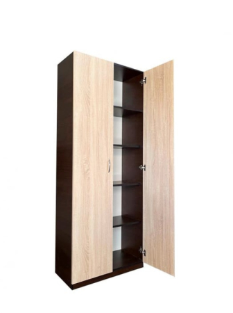 Dulap 2 usi, 197x80x40 cm, 4 polite, Wenge / Stejar Sonoma, Pal 18 mm [1]