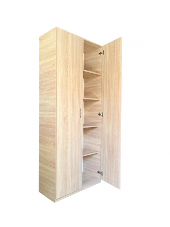 Dulap 2 usi, 197x80x40 cm, 4 polite, Stejar Sonoma, Pal 18 mm [3]