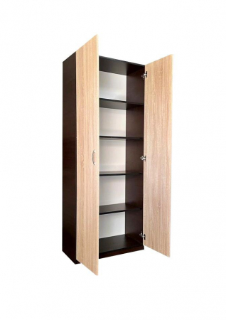 Dulap 2 usi, 197x80x40 cm, 4 polite, Wenge+Stejar Sonoma, Pal 18 mm [5]
