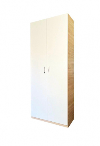 Dulap 2 usi, 197x80x40 cm, 4 polite, Stejar Sonoma+Alb, Pal 18 mm [4]
