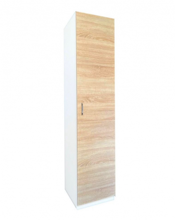 Dulap tip Soldat, 197x45x50 cm, 4 polite, Alb + Stejar Sonoma, Pal 18 mm [1]