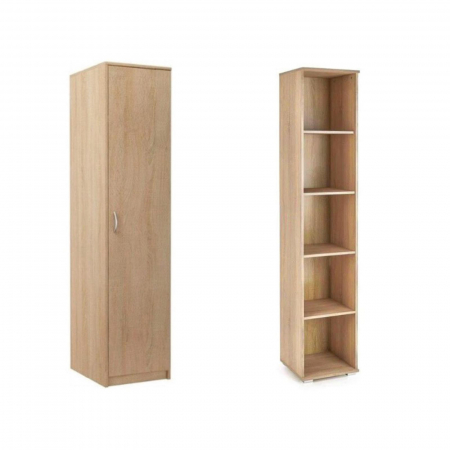 Dulap tip Soldat, 197x45x50 cm, 4 polite, Stejar Sonoma, Pal 18 mm [2]
