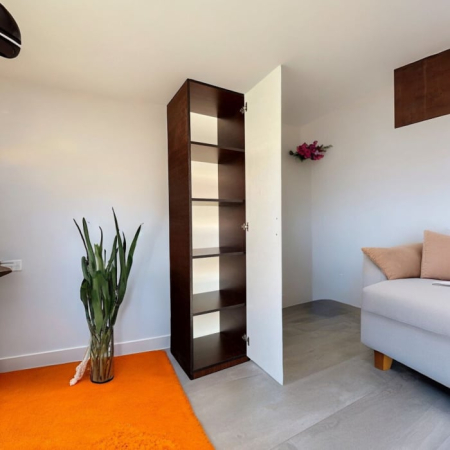 Dulap tip Soldat, 197x45x50 cm, 4 polite, Wenge/Alb, Pal 18 mm [1]