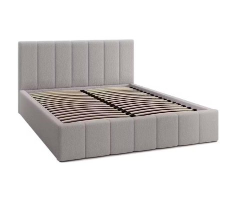 PATURI CU SOMIERA RABATABILA - Pat Alkam Soft, 120x200 cm, Gri deschis, cu Somiera Rabatabila