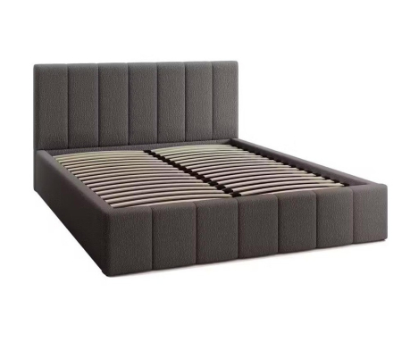 PATURI CU SOMIERA RABATABILA - Pat Alkam Soft, 180x200 cm, Gri inchis, cu Somiera Rabatabila