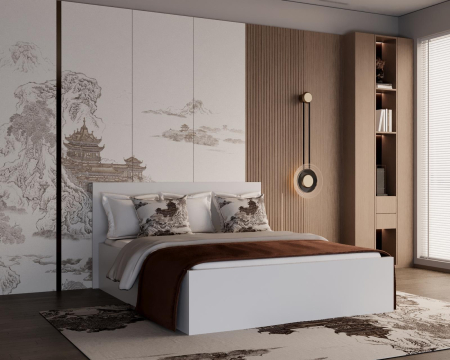 Pat Elis, 140x200 cm, Alb, Pal 18 mm