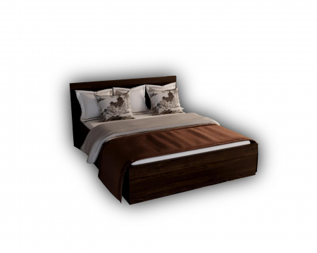 Pat matrimonial Elis, 180x200 cm, Wenge, Pal 18 mm [4]