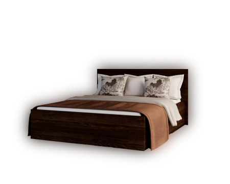 Pat matrimonial Elis cu saltea, 180x200 cm, Wenge, Pal 18 mm [4]