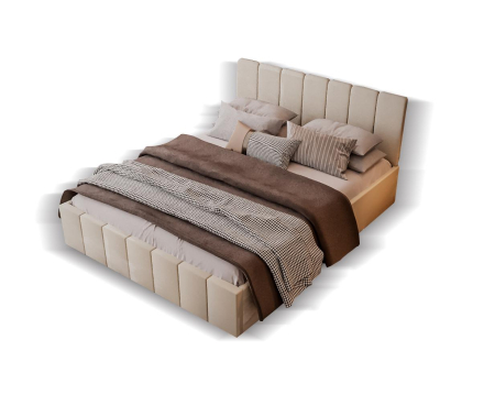 Pat tapitat Alex, 140x200 cm, Crem [4]