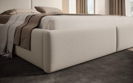 Pat tapitat Vela Soft, 160x200 cm, Crem [2]