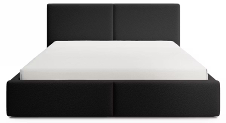 Pat tapitat Vela Soft, 160x200 cm, Negru [3]