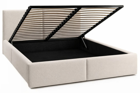 Pat Vela Soft, 140x200 cm, Crem, cu Somiera Rabatabila [1]