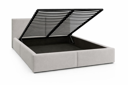 Pat Vela Soft, 160x200 cm, Gri deschis, cu Somiera Rabatabila [1]