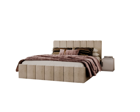 Set Dormitor Alex, 160x200cm, Crem + Alb, Pal 18 mm [4]