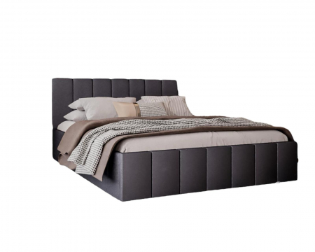 Set Dormitor Alex, 160x200cm, Gri inchis + Alb, Pal 18 mm [4]