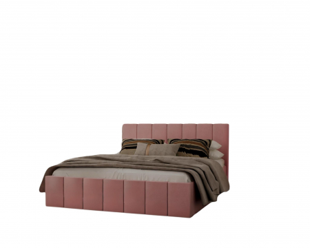 Set Dormitor Alex, 160x200cm, Roz + Alb, Pal 18 mm [2]