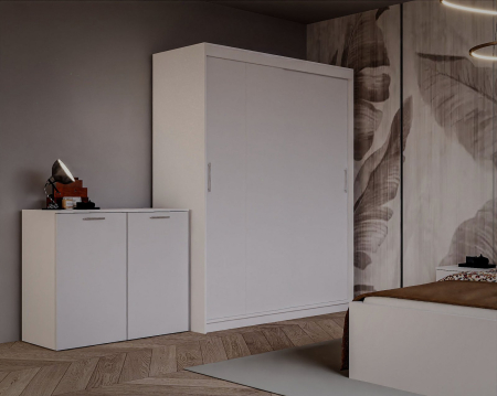 Set Dormitor Elis, 160x200cm, Alb, Pal 18 mm [2]